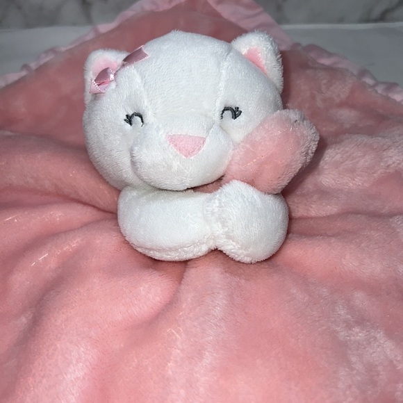Carter’s Kitten pink Kitty Cat Plush stuffed Security Lovey Blanket Toy - Picture 2 of 3